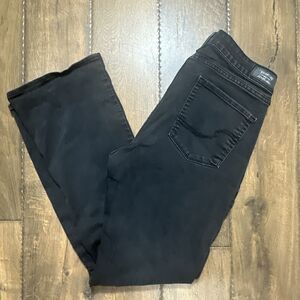 Signature Levi's Modern Boot Cut Jeans Women's Size 34X30 Black Denim Mid Rise